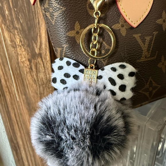 None Accessories - Fluffy pompom bag charm/Keychain